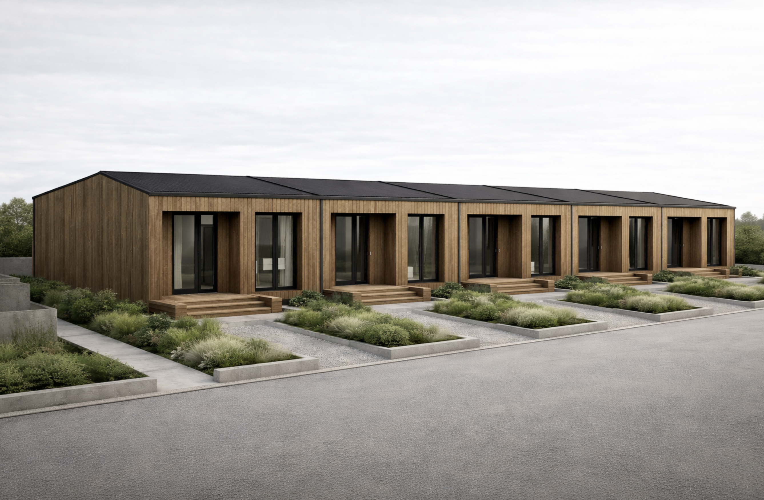 Modulhuse Ittaouil Modular Group | Danmarks førende modulbyggeri i CLT & ThermoWood